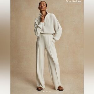 Varley The Wide Leg Pant 28" - Ivory Marle